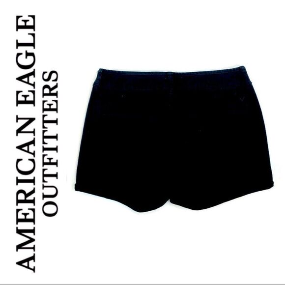 AMERICAN EAGLE BLACK STRETCH TWILL SHORTS - Picture 4 of 6